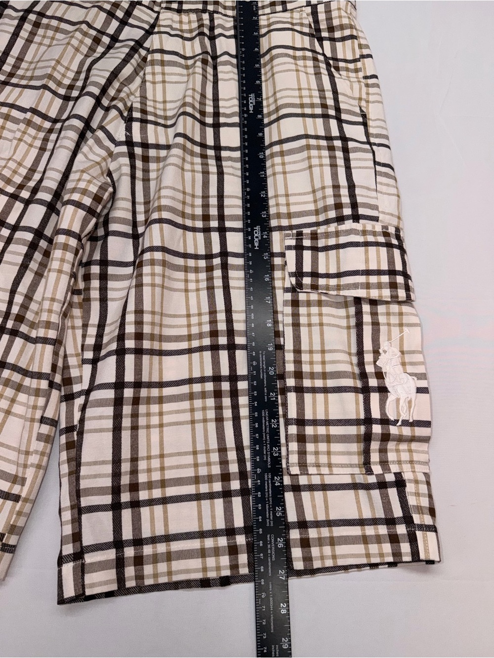 Polo Ralph Lauren Plaid Cargo Shorts Big Pony Men’s 40 - Picture 2 of 8